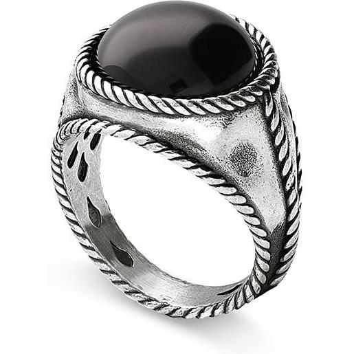 ALFIERI & ST. JOHN 925 anello alfieri man chevalier in argento con onice