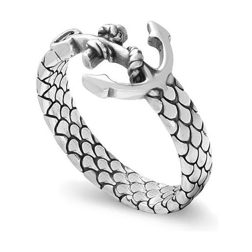 ALFIERI & ST. JOHN 925 anello alfieri man uomo in argento con ancora