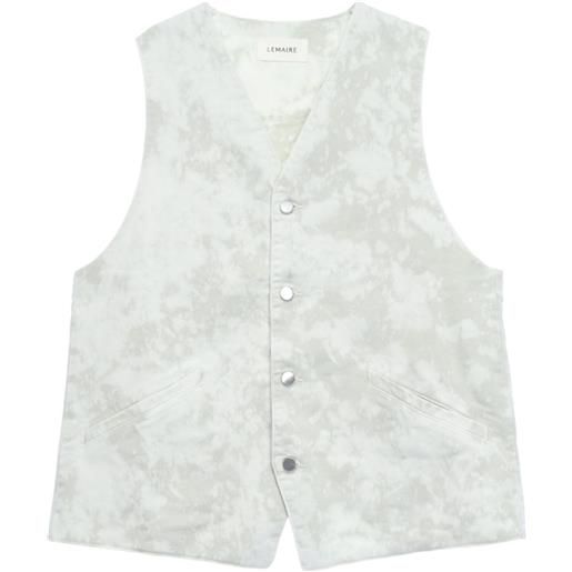 LEMAIRE gilet tinto in capo - grigio