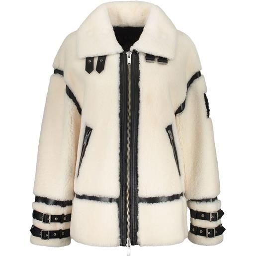 Moose Knuckles giacca in shearling - bianco