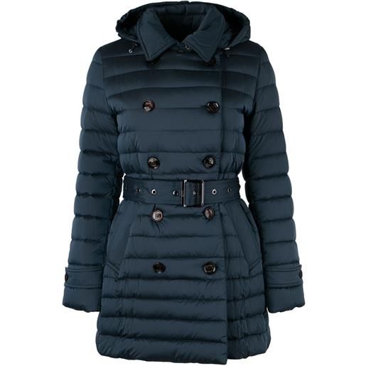 Moorer cappotto danuja con cappuccio - blu