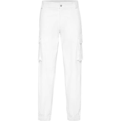 Philipp Plein cargo in cotone - bianco