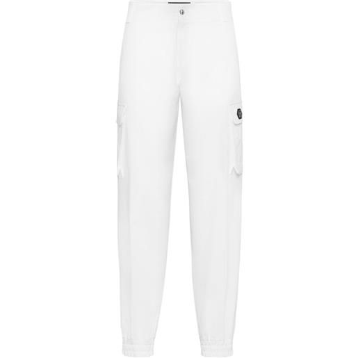 Philipp Plein cargo in cotone - bianco