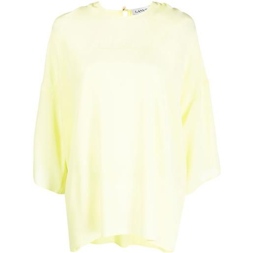 Lanvin blusa drappeggiata - verde