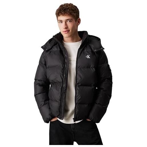 Calvin Klein uomo piumino essentials down jacket con cappuccio, nero (ck black), 3xl