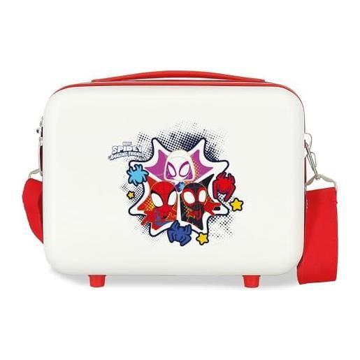 Disney joumma marvel team spidey nececer adattabile bianco 29 x 21 x 15 cm rigido abs 9,14 l 0,8 kg, bianco, taglia unica, necessità adattabile