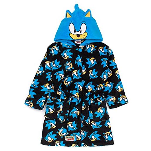 Sonic the hedgehog dressing gown kids boys carattere bath-robe 5-6 anni