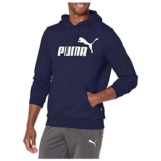 PUMA essentials logo fleece hoodie (available in big & tall) felpa con cappuccio, peaccoat, m uomo