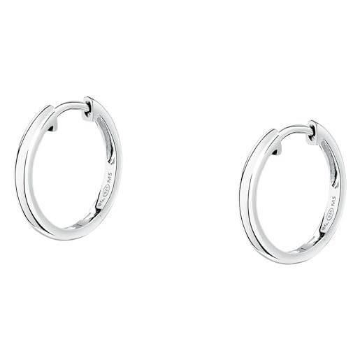 Morellato orecchini a cerchio da donna in argento 925 riciclato, collezione tesori - saiw250, argento