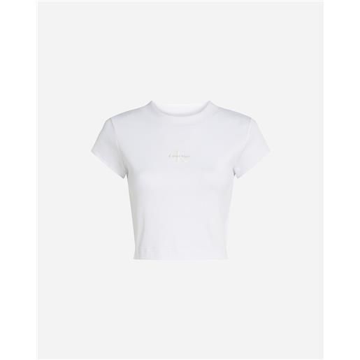 Calvin Klein Jeans rib monogram w - t-shirt - donna - bianco