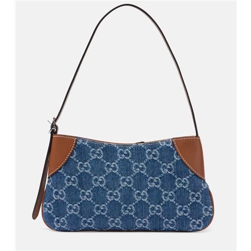 Gucci borsa a spalla gg emblem mini in denim