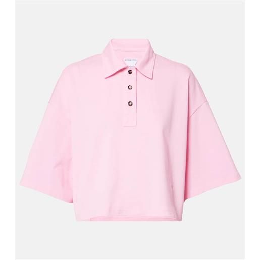 Bottega Veneta polo cropped in cotone