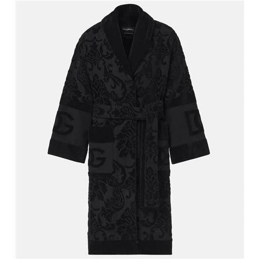 Dolce&Gabbana Casa accappatoio dg in spugna di cotone