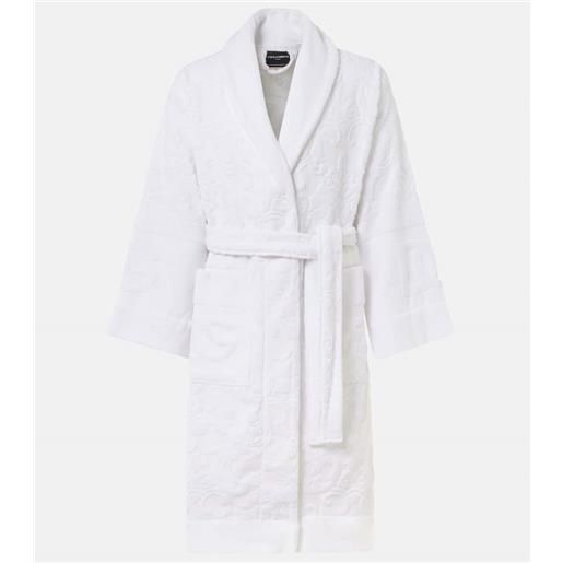 Dolce&Gabbana Casa accappatoio dg in spugna di cotone