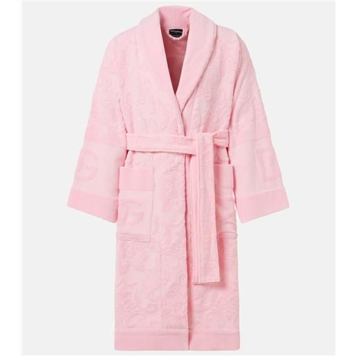 Dolce&Gabbana Casa accappatoio dg in jacquard di cotone