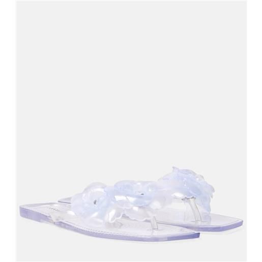 Coperni sandali silicone flower con applicazioni floreali