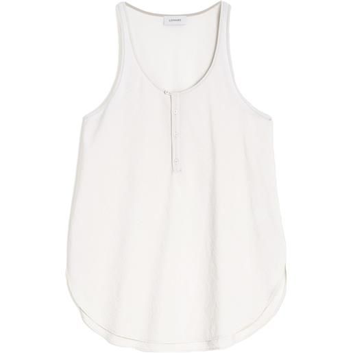 LEMAIRE canotta con taglio a sbieco - bianco