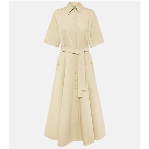 Valentino abito chemisier vgold in cotone e lino