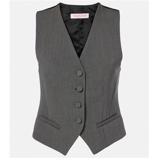 Valentino gilet in gabardine di lana