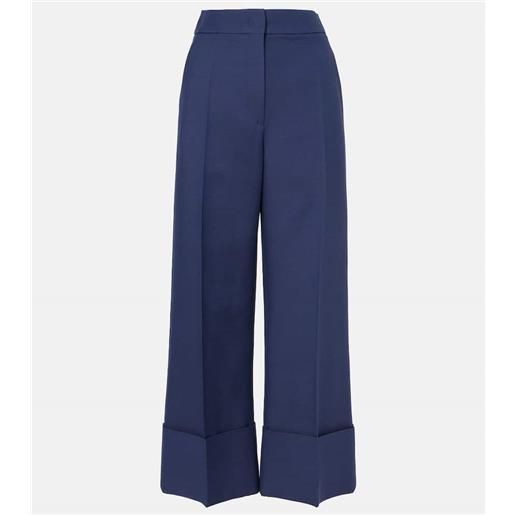 Valentino pantaloni a gamba larga in crepe couture