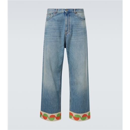 Valentino jeans a gamba larga con jacquard