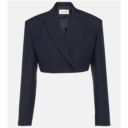 Valentino blazer cropped in crãªpe couture