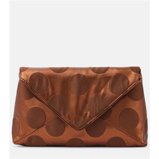 Dries Van Noten clutch metallizzata a pois