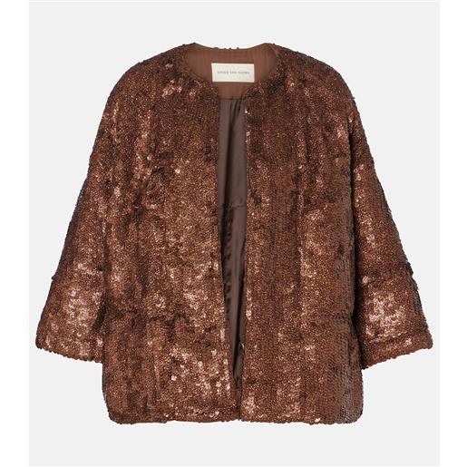 Dries Van Noten giacca con paillettes