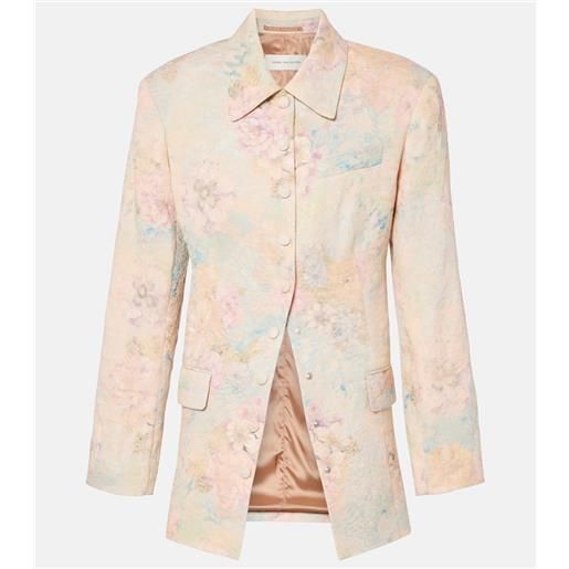Dries Van Noten blazer in jacquard di misto lino
