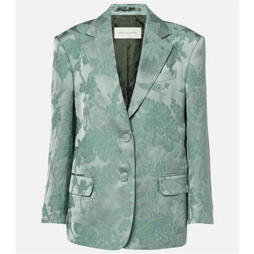 Dries Van Noten blazer in jacquard di misto lino