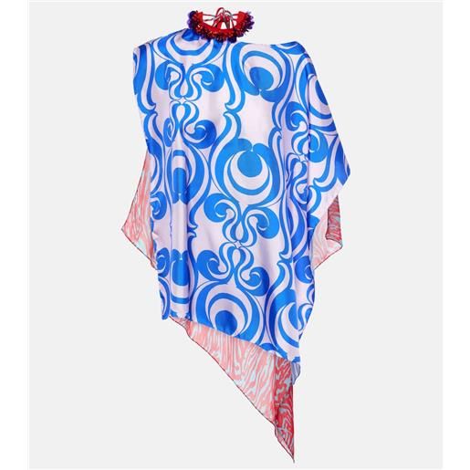 Dries Van Noten blusa in misto seta con stampa