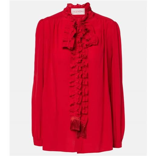 Valentino blusa in seta crãªpe de chine