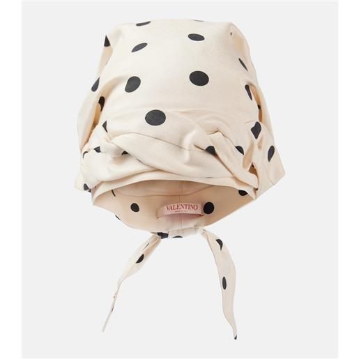 Valentino cappello in seta a pois