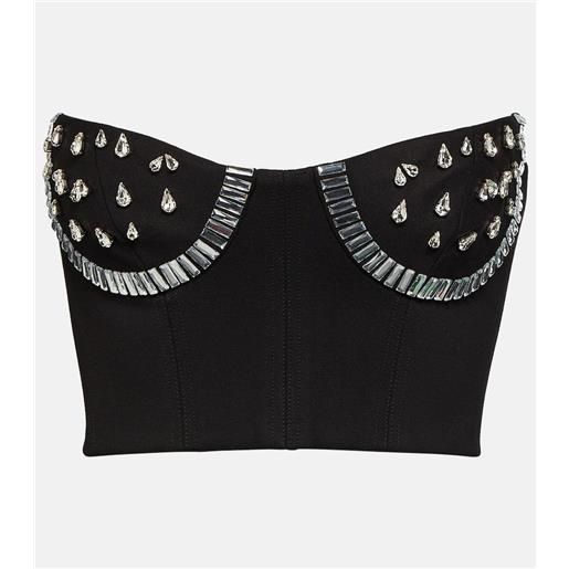Area bustier con cristalli