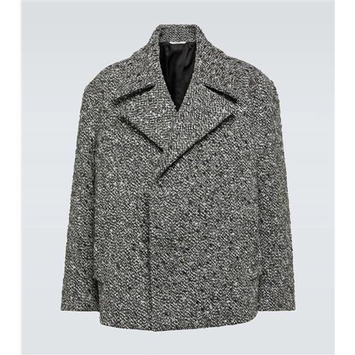 Valentino giacca in bouclã© con borchie