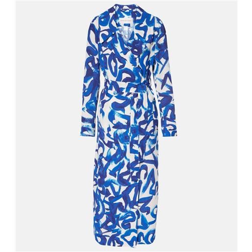 Dries Van Noten cappotto a portafoglio con stampa