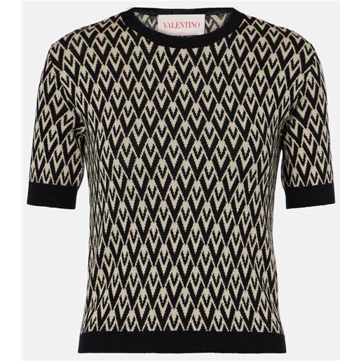 Valentino pullover in lana vergine toute la v