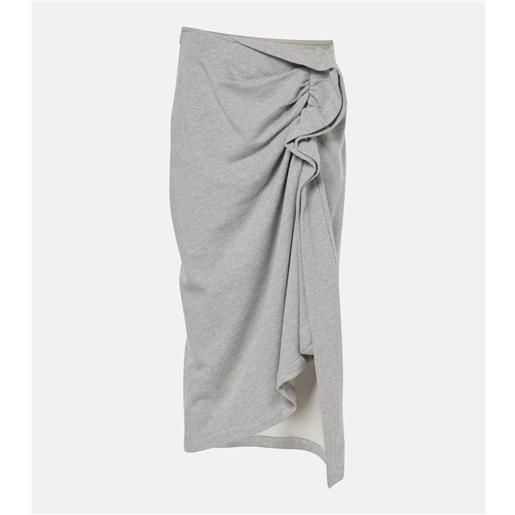 Dries Van Noten gonna midi in jersey di cotone