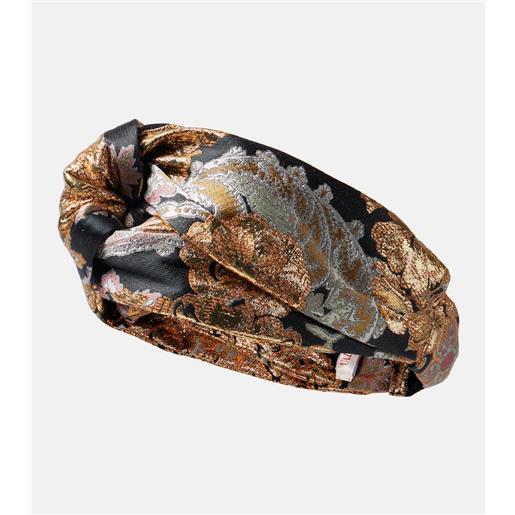 Valentino fascia per capelli in lamã© jacquard