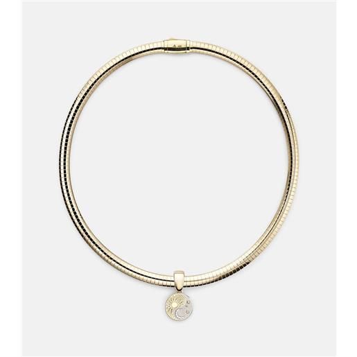 FoundRae collana balance - foundational keys in oro giallo e bianco 18kt con diamanti