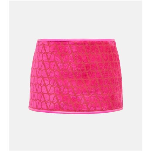 Valentino minigonna toile iconographe in velluto