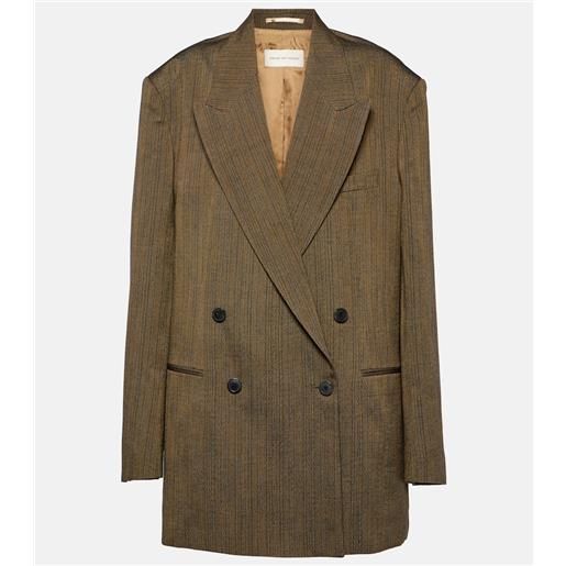 Dries Van Noten blazer doppiopetto in misto cotone