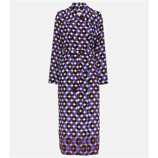 Dries Van Noten trench doppiopetto con stampa