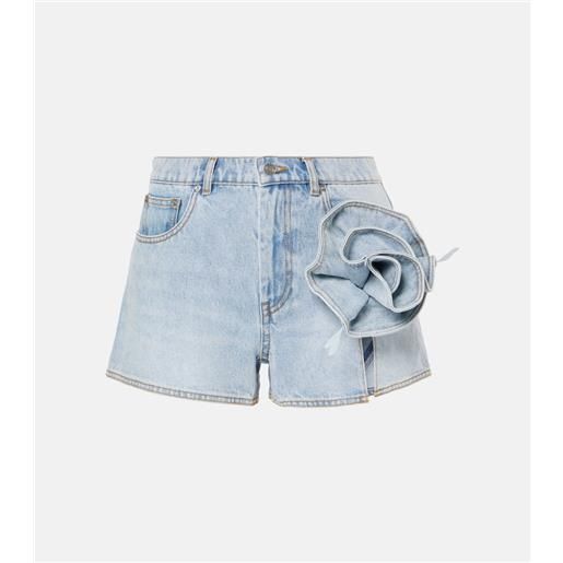 Area shorts di jeans con applicazioni