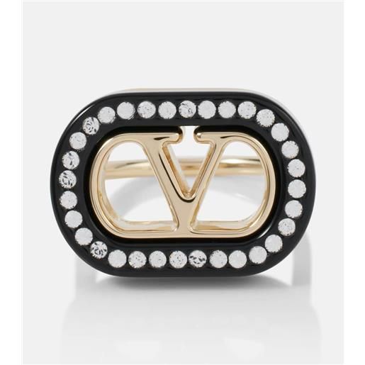 Valentino anello vlogo con cristalli