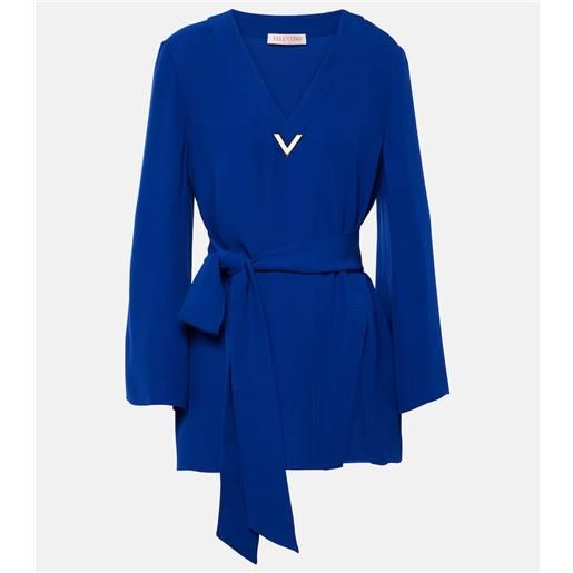 Valentino blusa vgold in cady couture con cintura