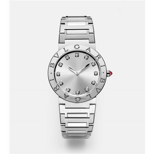 Bvlgari orologio Bvlgari Bvlgari lady 33mm in acciaio inossidabile con diamanti e rubellite