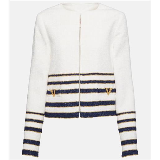 Valentino giacca vlogo a righe