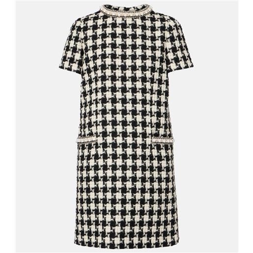Valentino abito corto in tweed con decorazioni