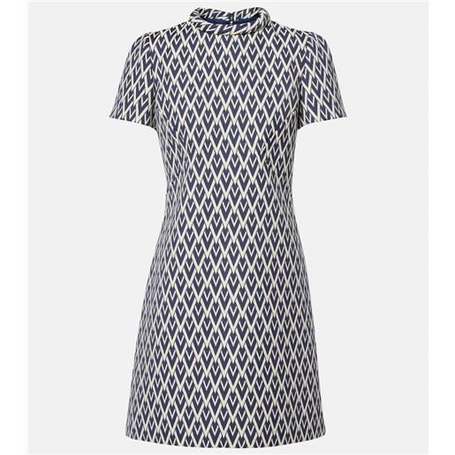 Valentino abito corto in jacquard di lana